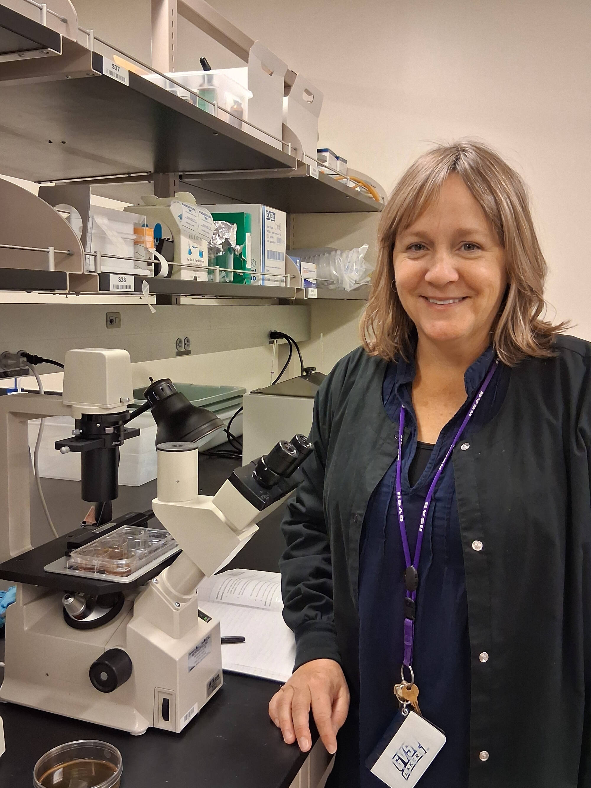 Jodi DenUyl in the lab.